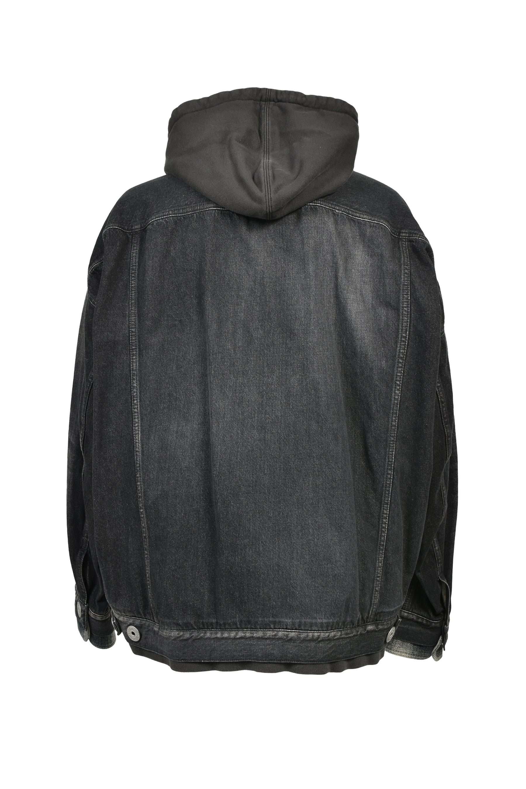 TRIPLE LAYERED DENIM JACKET / BLK