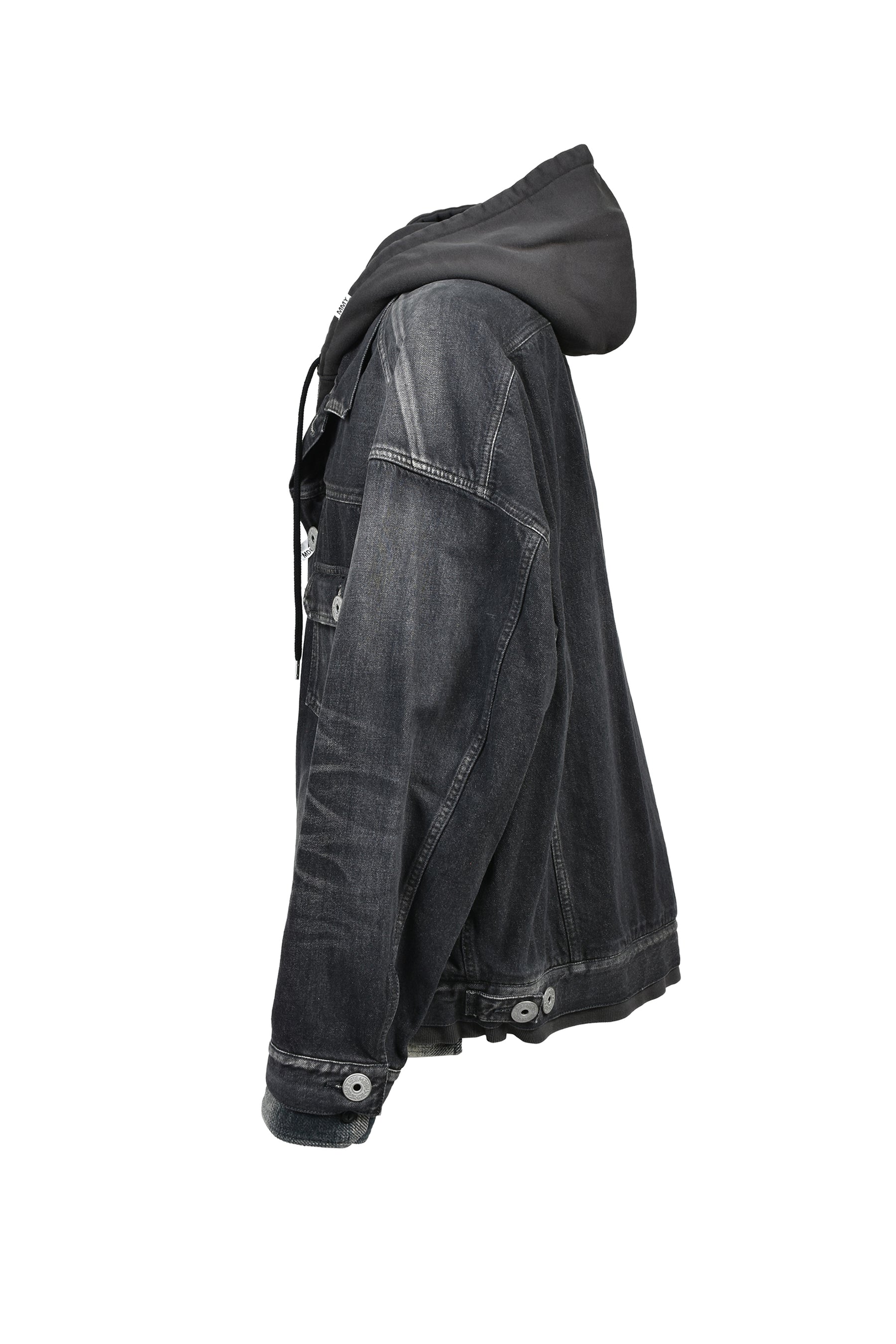 TRIPLE LAYERED DENIM JACKET / BLK