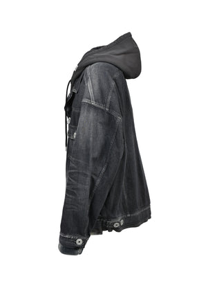 TRIPLE LAYERED DENIM JACKET / BLK