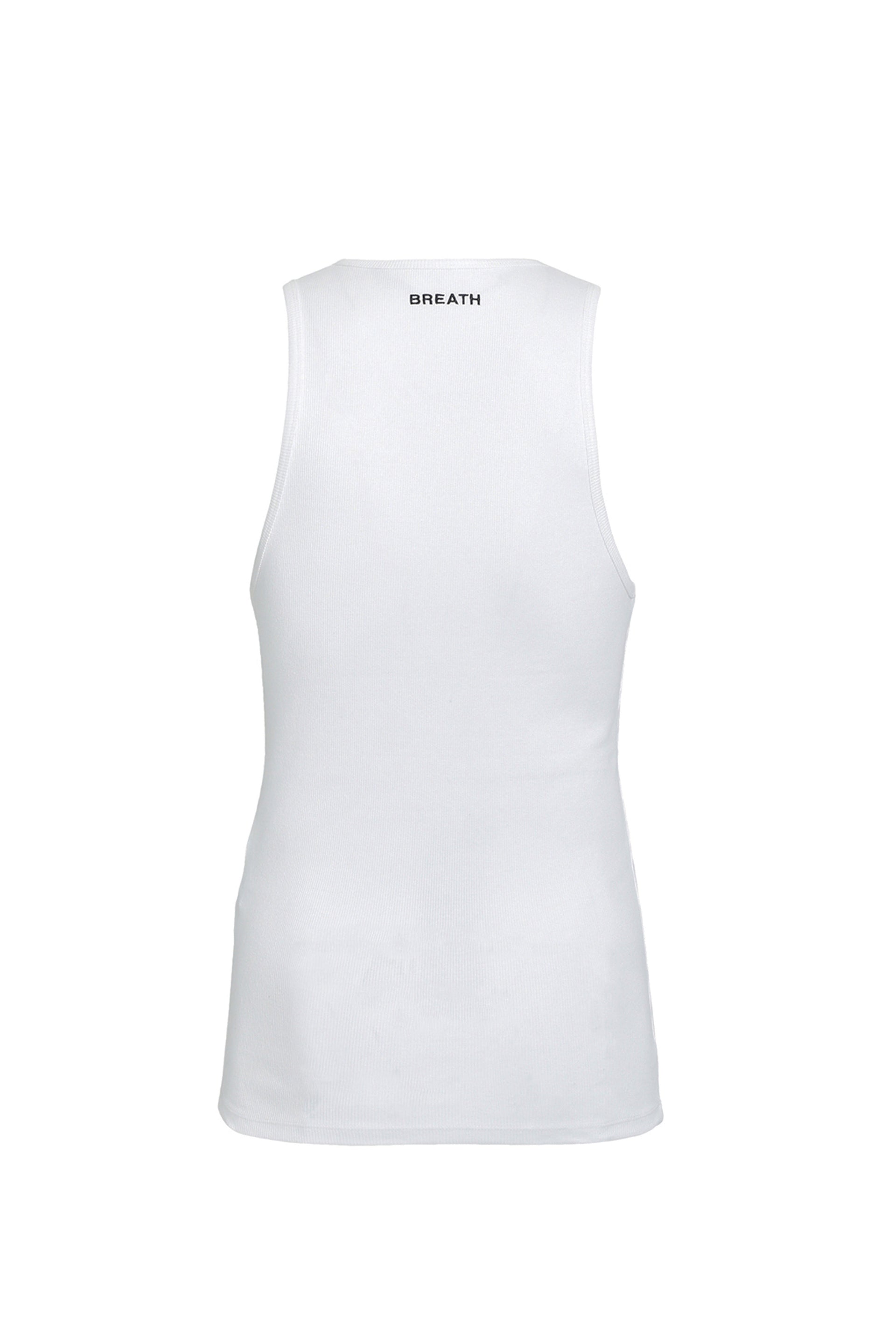LOGO RIB TANK TOP / WHT