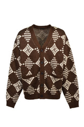 DIAMOND KNIT CARDIGAN / BRW