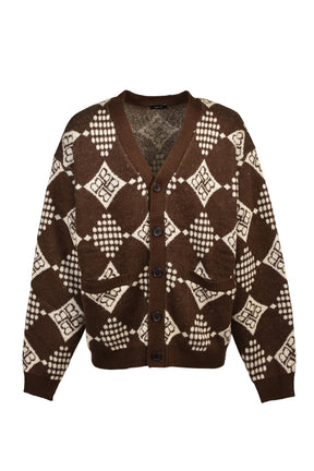 DIAMOND KNIT CARDIGAN / BRW