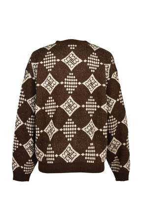 DIAMOND KNIT CARDIGAN / BRW