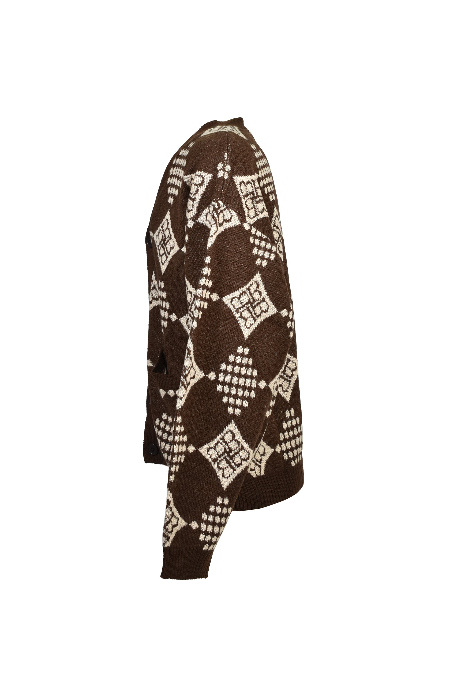 DIAMOND KNIT CARDIGAN / BRW