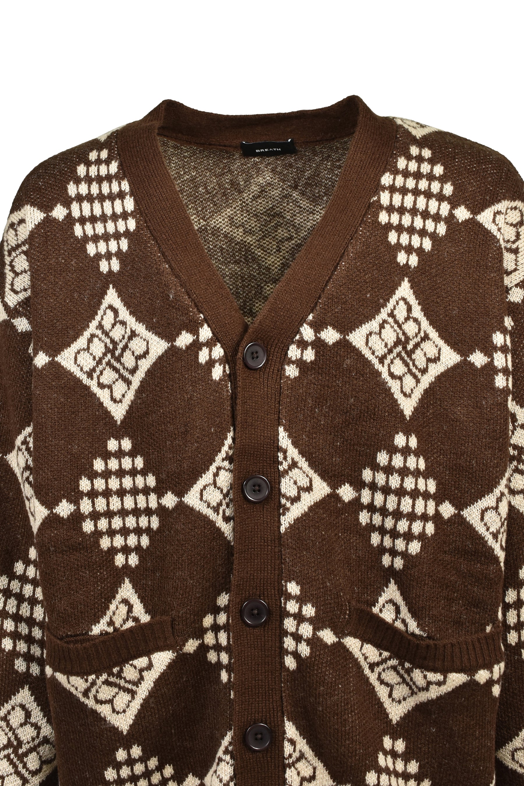 DIAMOND KNIT CARDIGAN / BRW