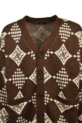 DIAMOND KNIT CARDIGAN / BRW