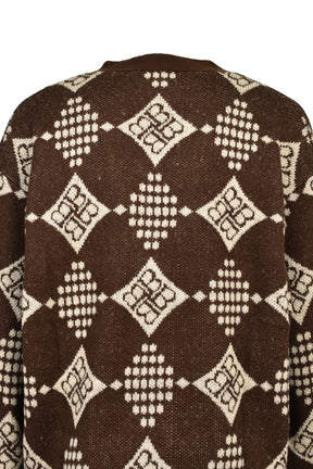 DIAMOND KNIT CARDIGAN / BRW