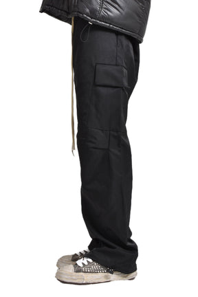 TEXTURED NYLON FIELD PANT / BLK