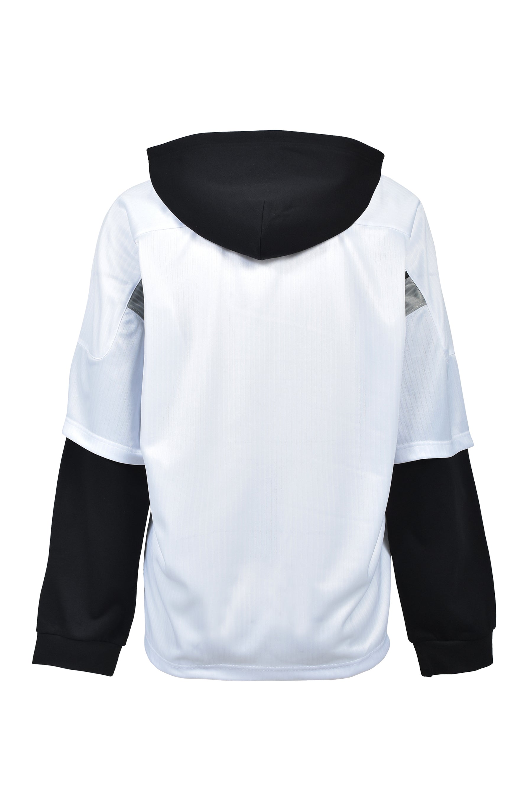 BH LOGO LAYERED GAME SHIRT HOODIE / WHT