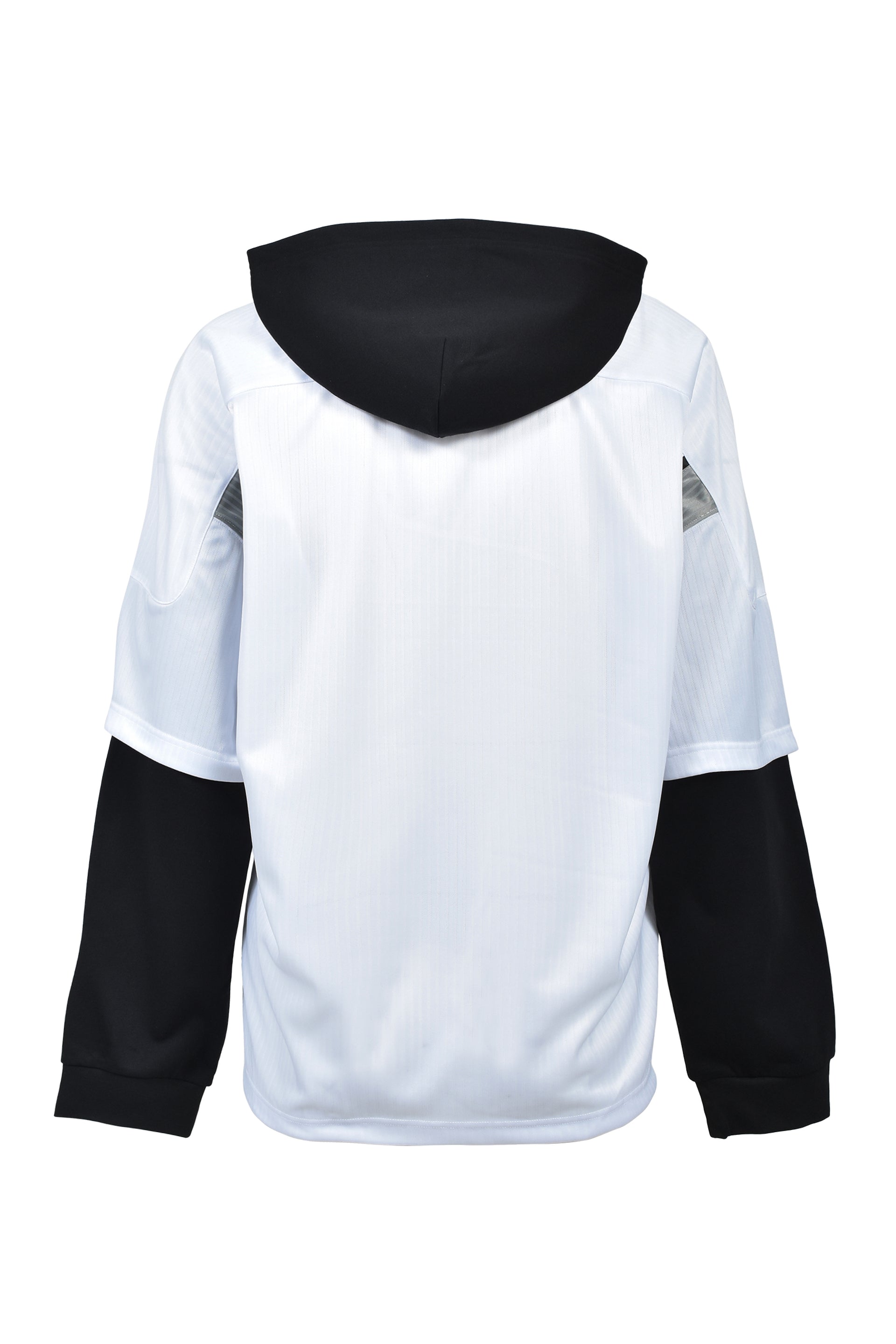 BH LOGO LAYERED GAME SHIRT HOODIE / WHT