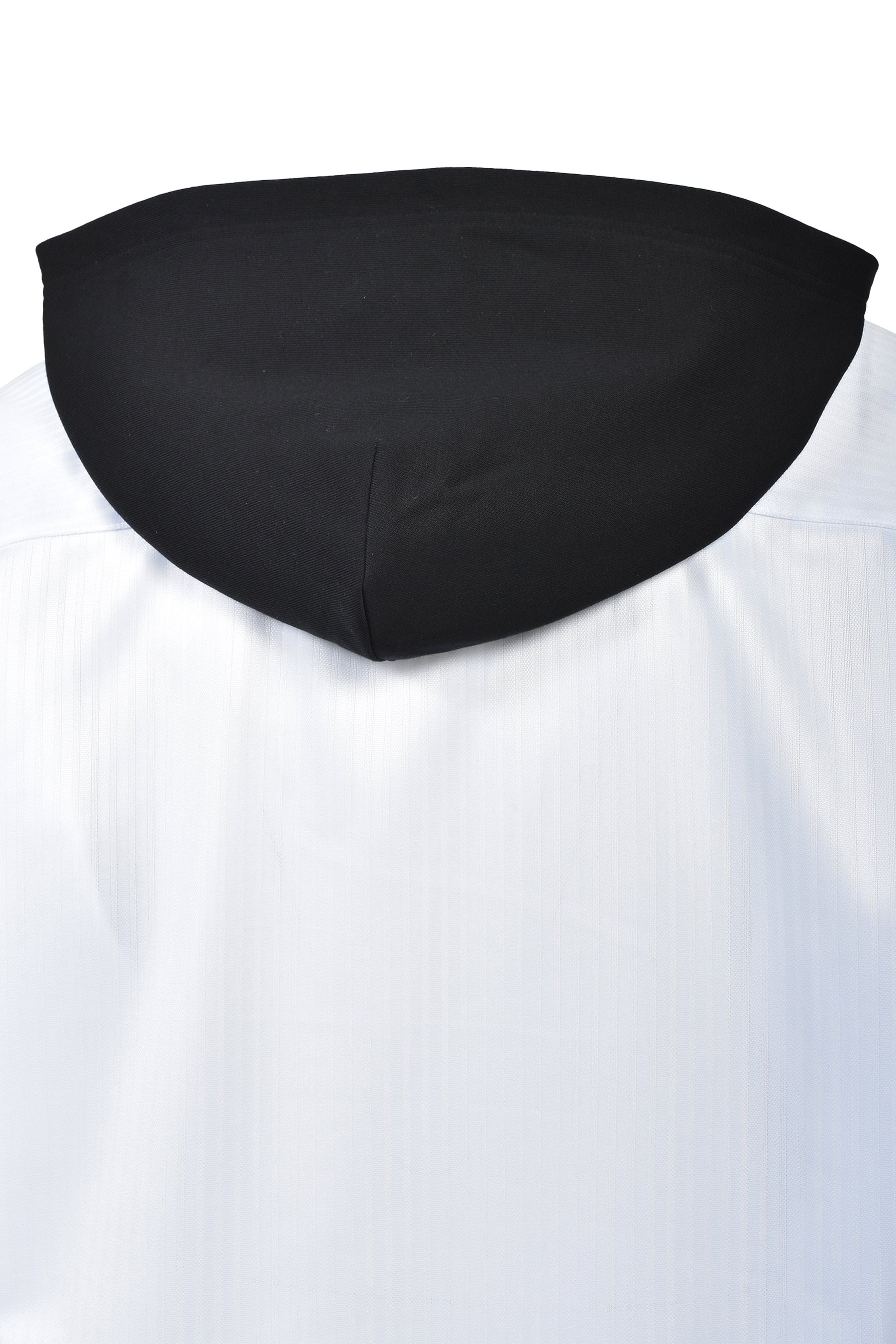 BH LOGO LAYERED GAME SHIRT HOODIE / WHT