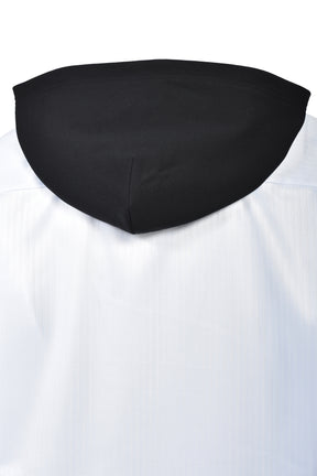 BH LOGO LAYERED GAME SHIRT HOODIE / WHT