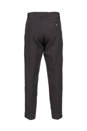 LINEN FIREMAN EVERYDAY TROUSER  / SLATE/RED PIPING