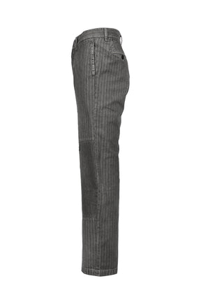 ANTIQUE WORK TROUSERS / PATCH WORK RAILROAD STRIPE