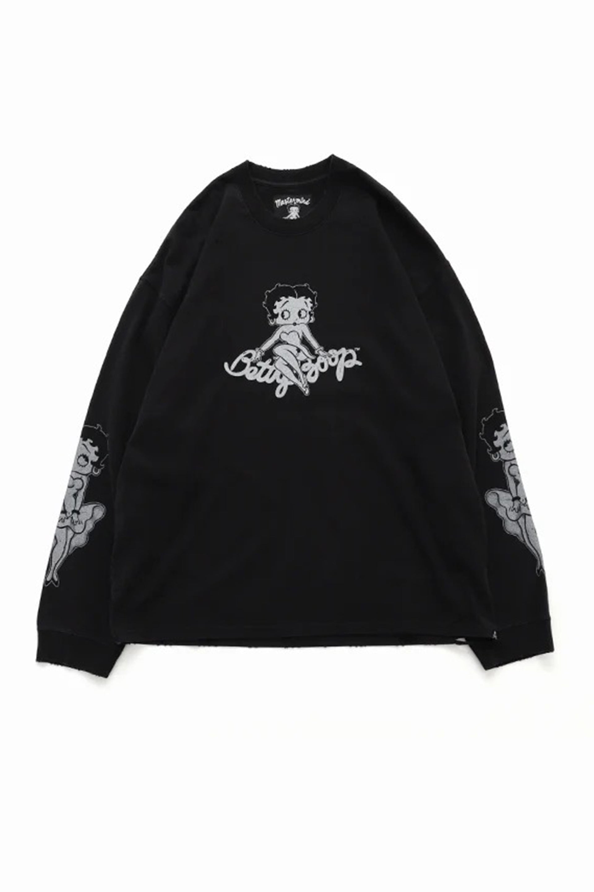 L/S TEE ( DAMEGED ) REGULAR FIT / MONOCHROME