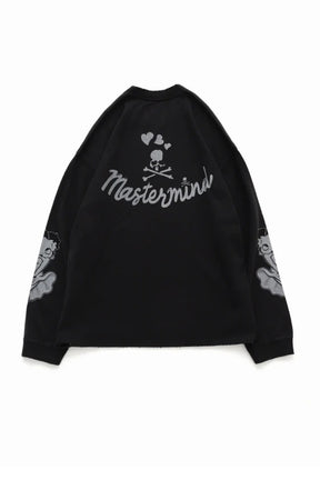 L/S TEE ( DAMEGED ) REGULAR FIT / MONOCHROME
