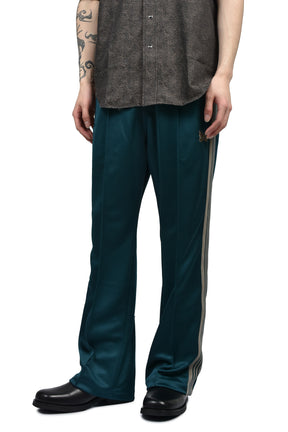 Needles BOOT-CUT TRACK PANT - POLY SMOOTH / GRN