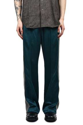 Needles BOOT-CUT TRACK PANT - POLY SMOOTH / GRN