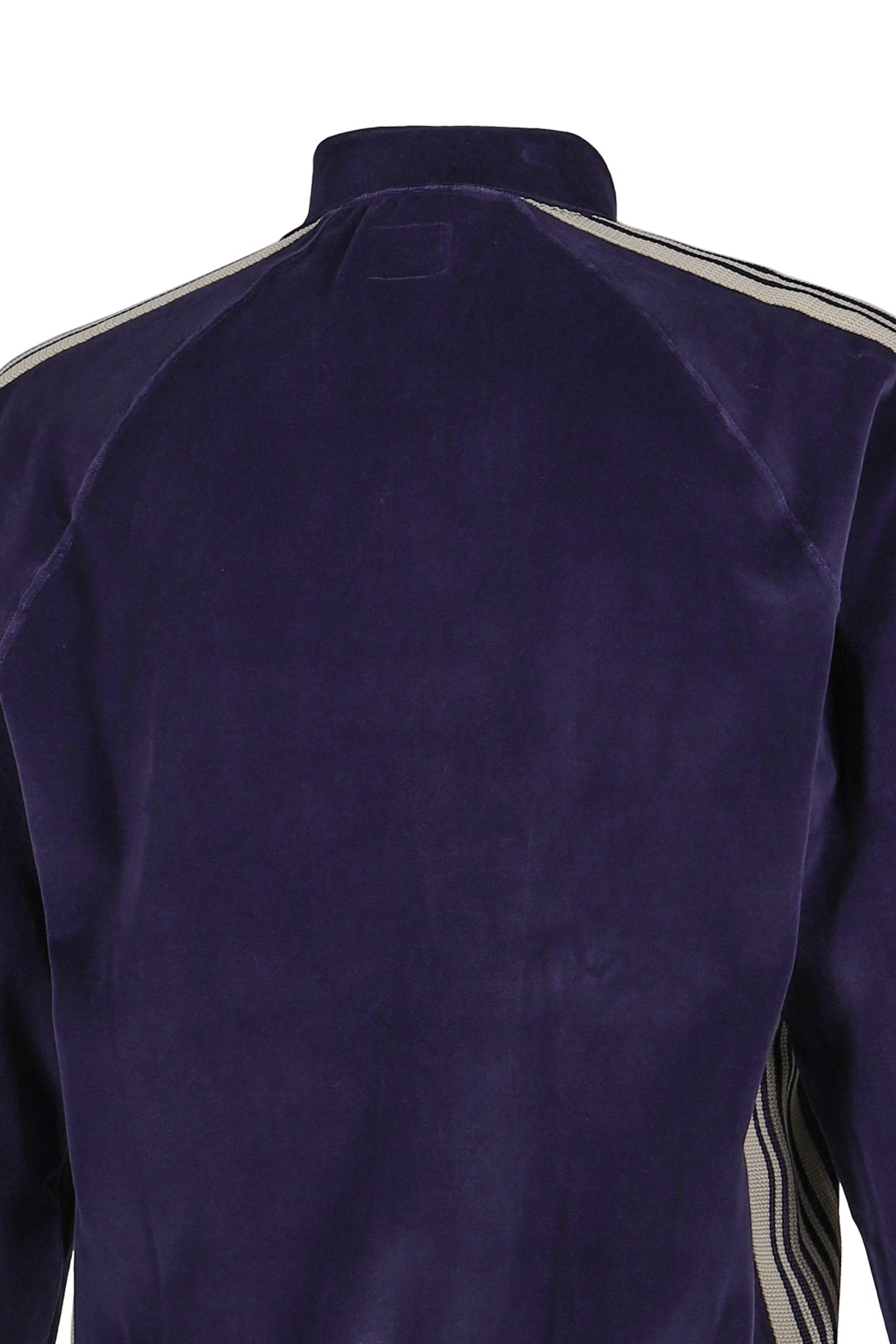 RIB COLLAR TRACK JACKET - C/PE VELOUR / NVY