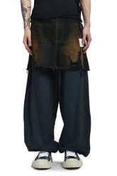 WAIST LAYERED JEANS / BLK