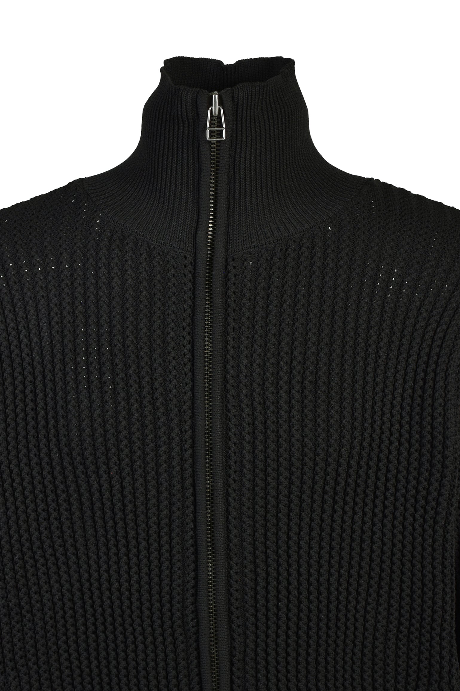 DRIVERS KNIT ZIP JACKET / BLK