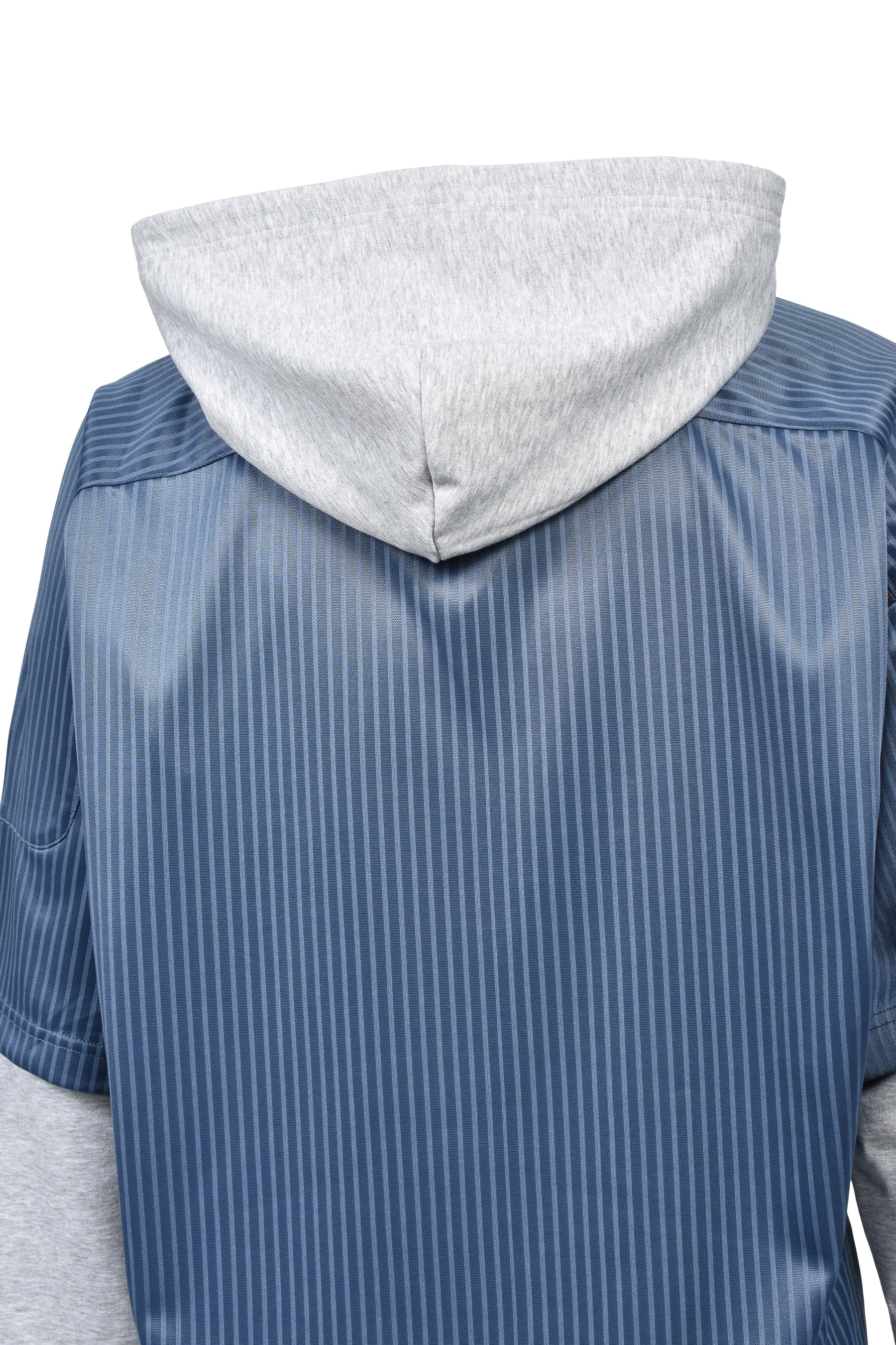 BH LOGO LAYERED GAME SHIRT HOODIE / GRY