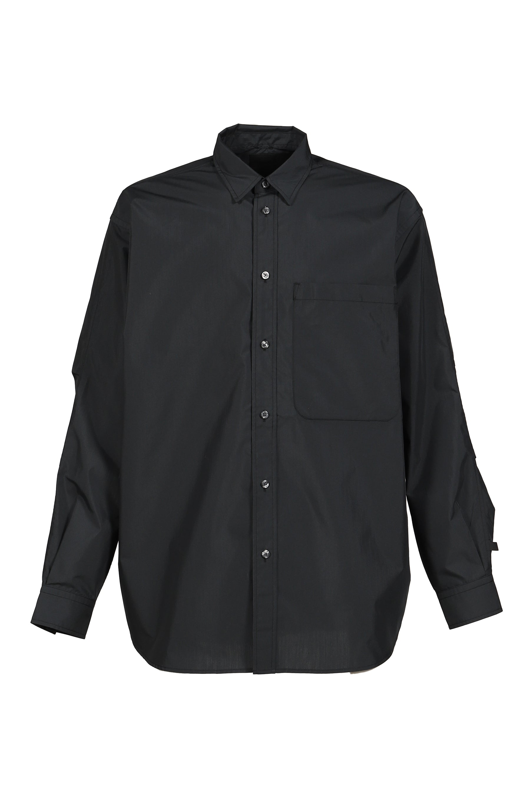 TECH REGULAR COLLAR SHIRT L/S SOLID / INK BLK