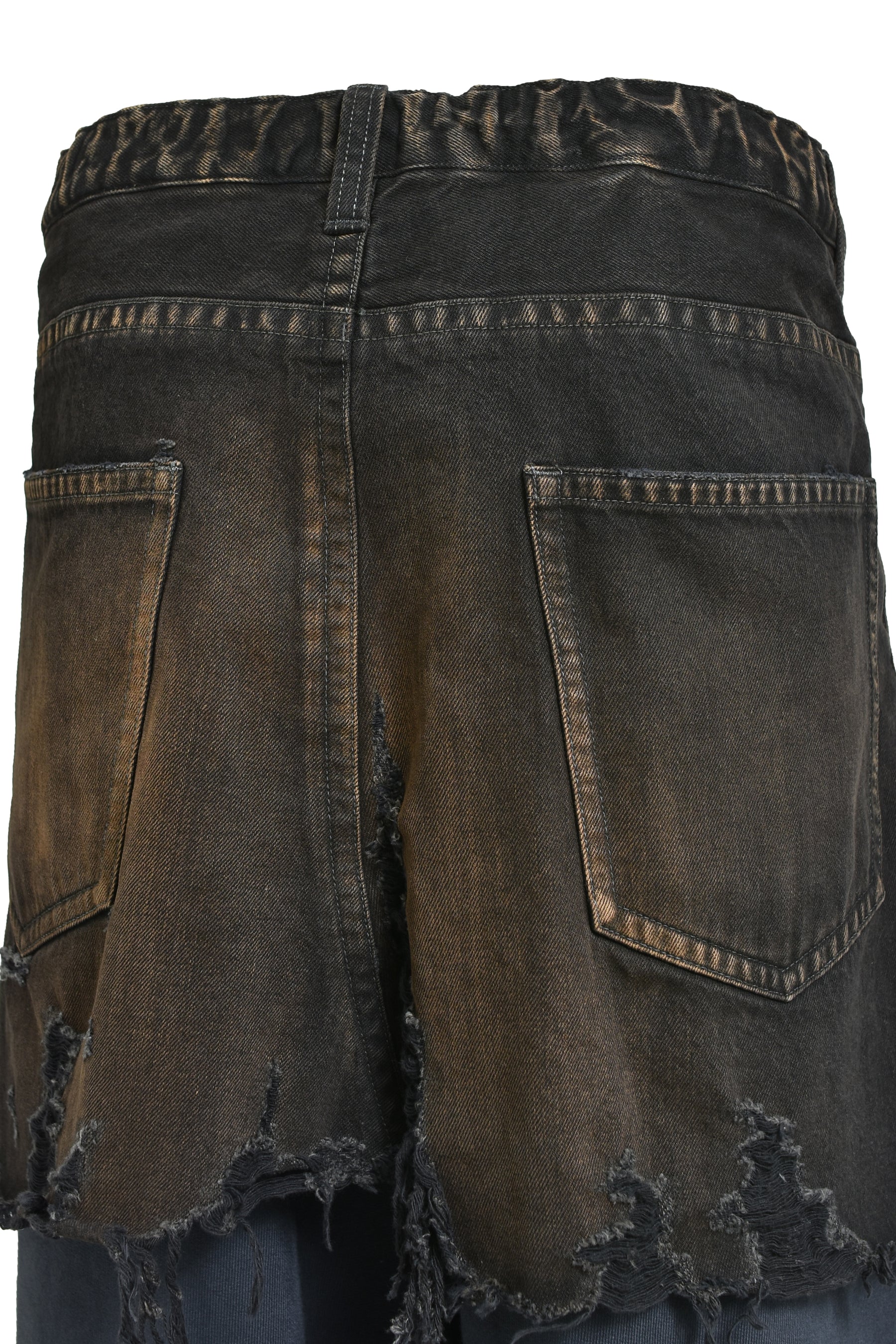 WAIST LAYERED JEANS / BLK