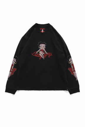 L/S TEE ( DAMEGED ) BOXY FIT / MULTI COLOR