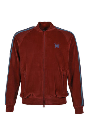 RIB COLLAR TRACK JACKET - C/PE VELOUR / BUR 
