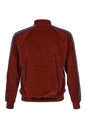 RIB COLLAR TRACK JACKET - C/PE VELOUR / BUR 