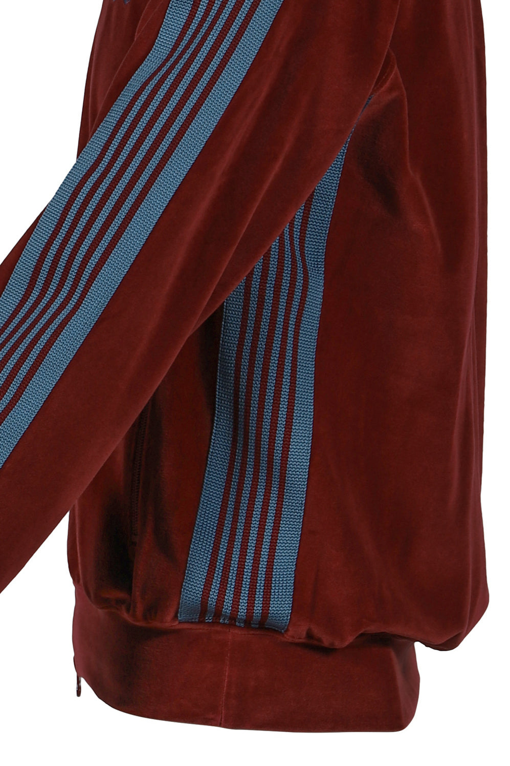 RIB COLLAR TRACK JACKET - C/PE VELOUR / BUR 