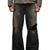 REPAIRED WIDE BOOTCUT JEANS / BLK