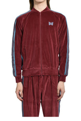 RIB COLLAR TRACK JACKET - C/PE VELOUR / BUR 