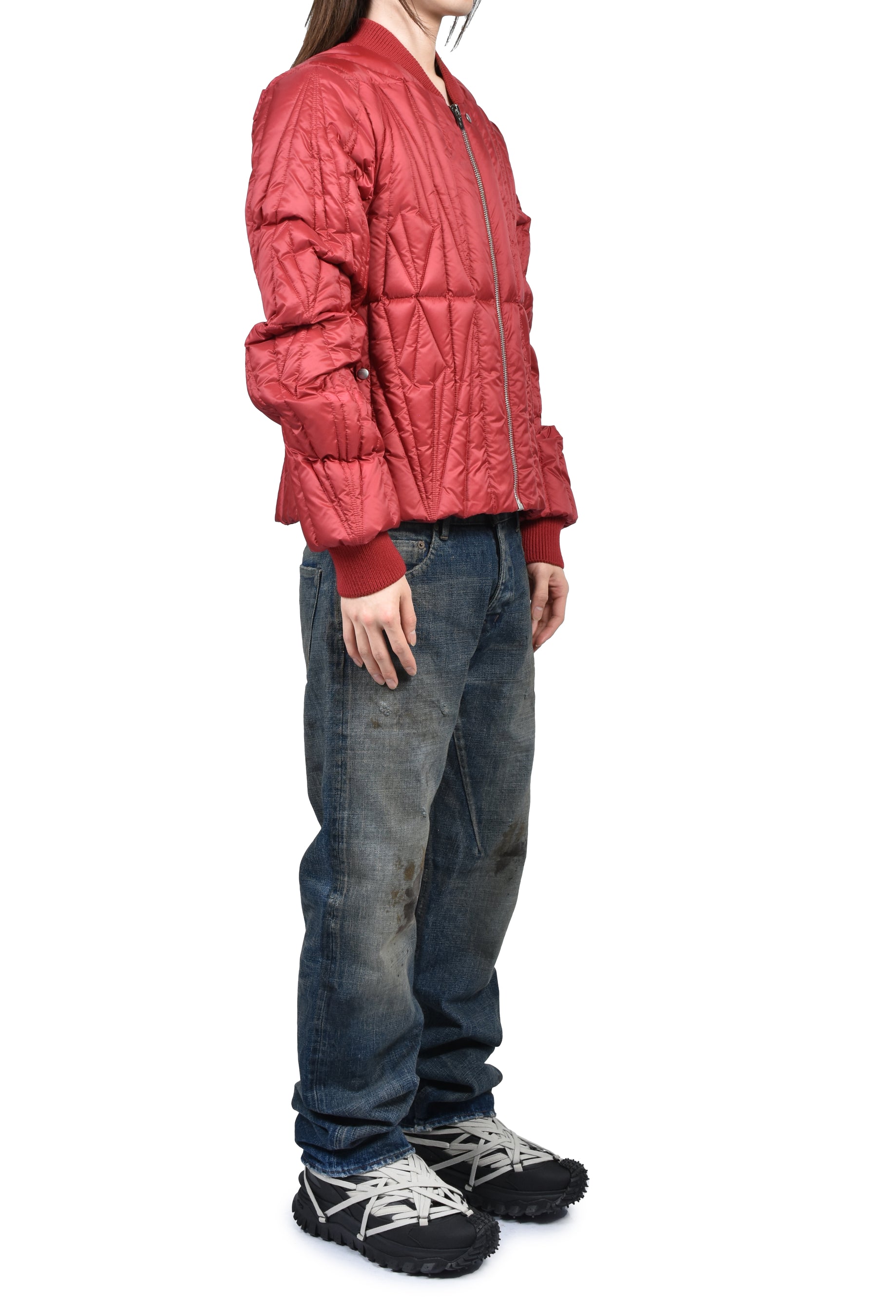 MONCLER + RICK OWENS GEOCAMO FLIGHT JACKET / DUSTY PNK