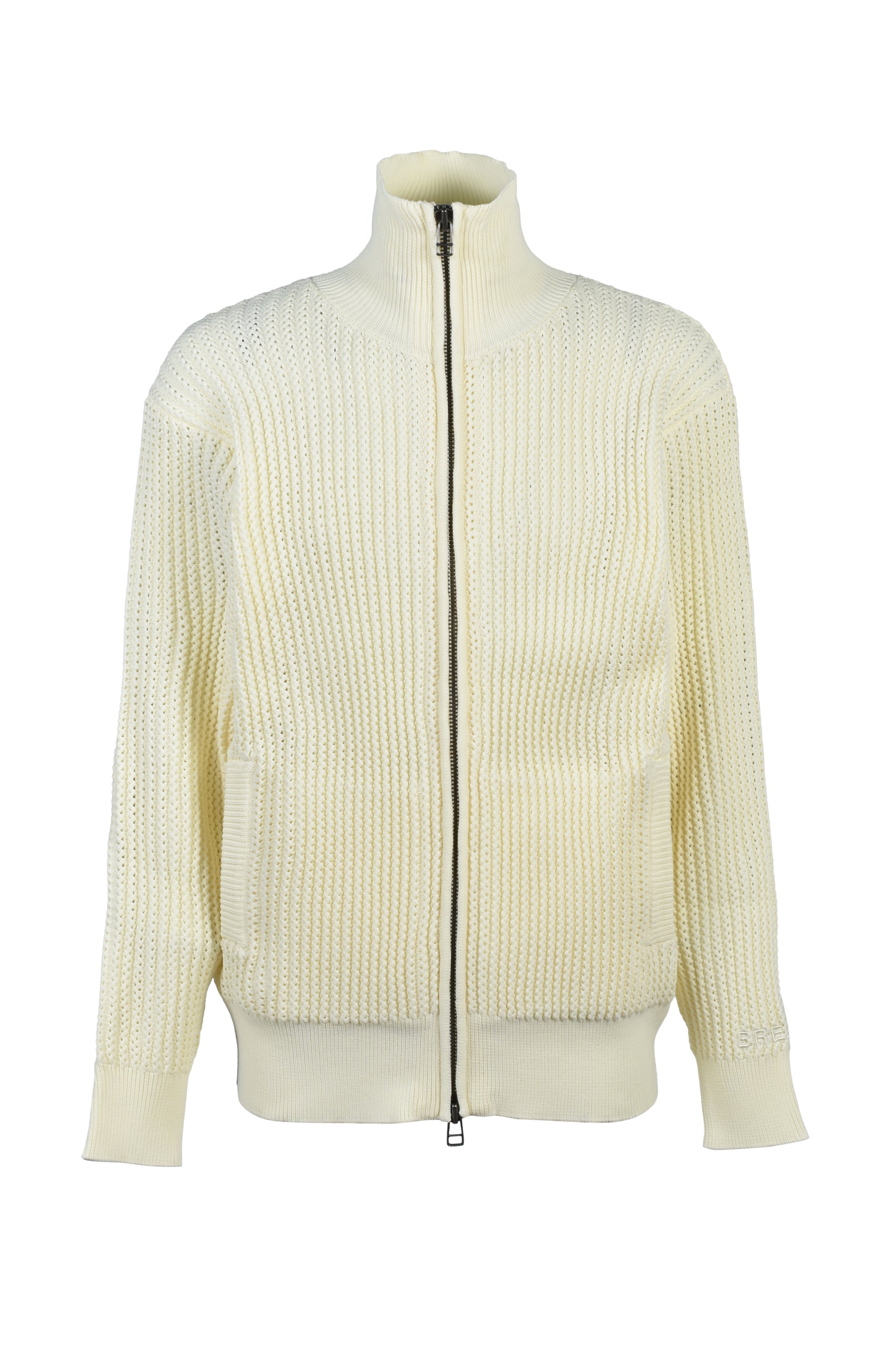 DRIVERS KNIT ZIP JACKET / WHT
