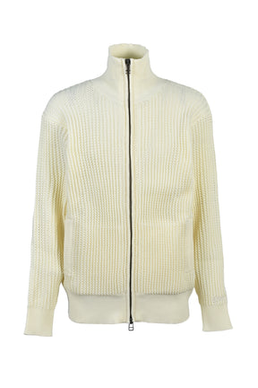 DRIVERS KNIT ZIP JACKET / WHT