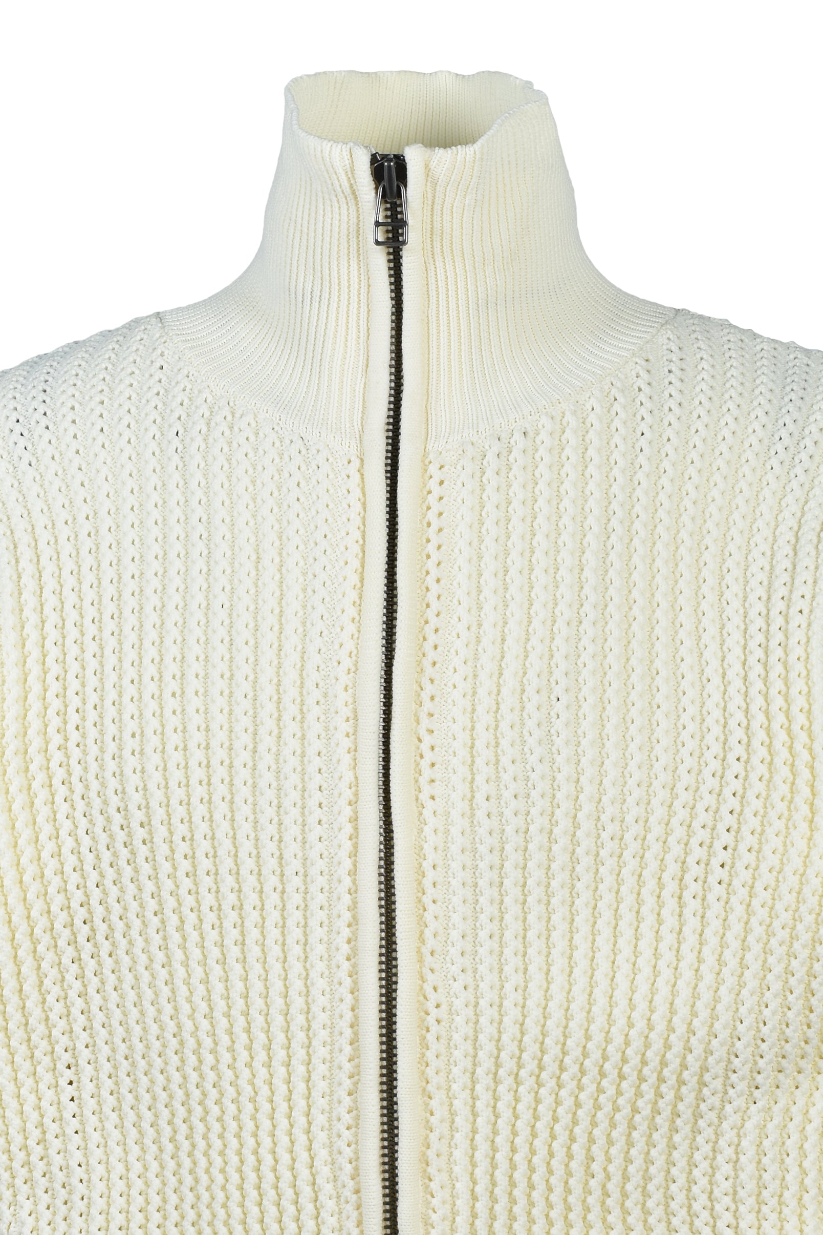 DRIVERS KNIT ZIP JACKET / WHT