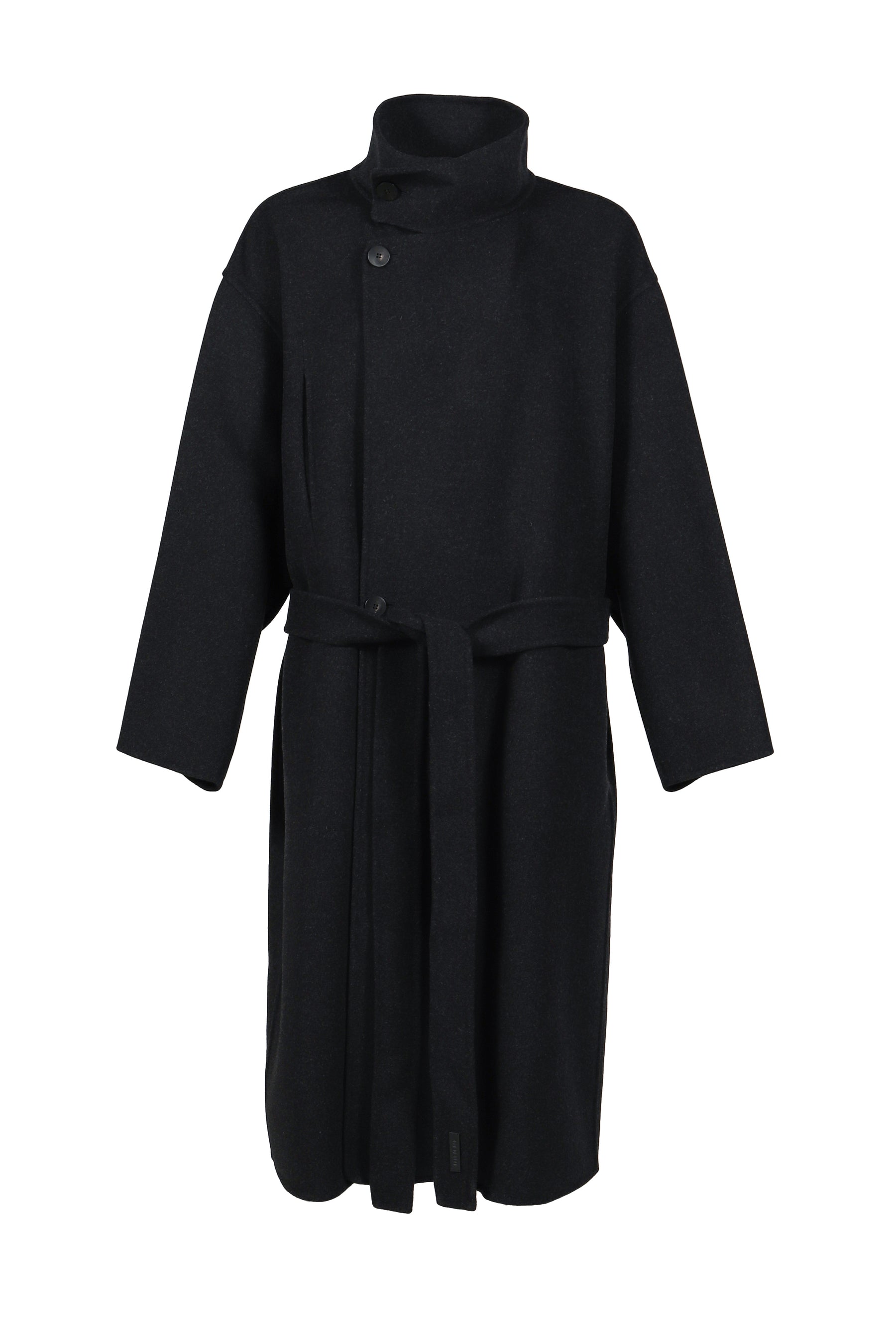 HIGHNECK COAT / CHARCOAL 