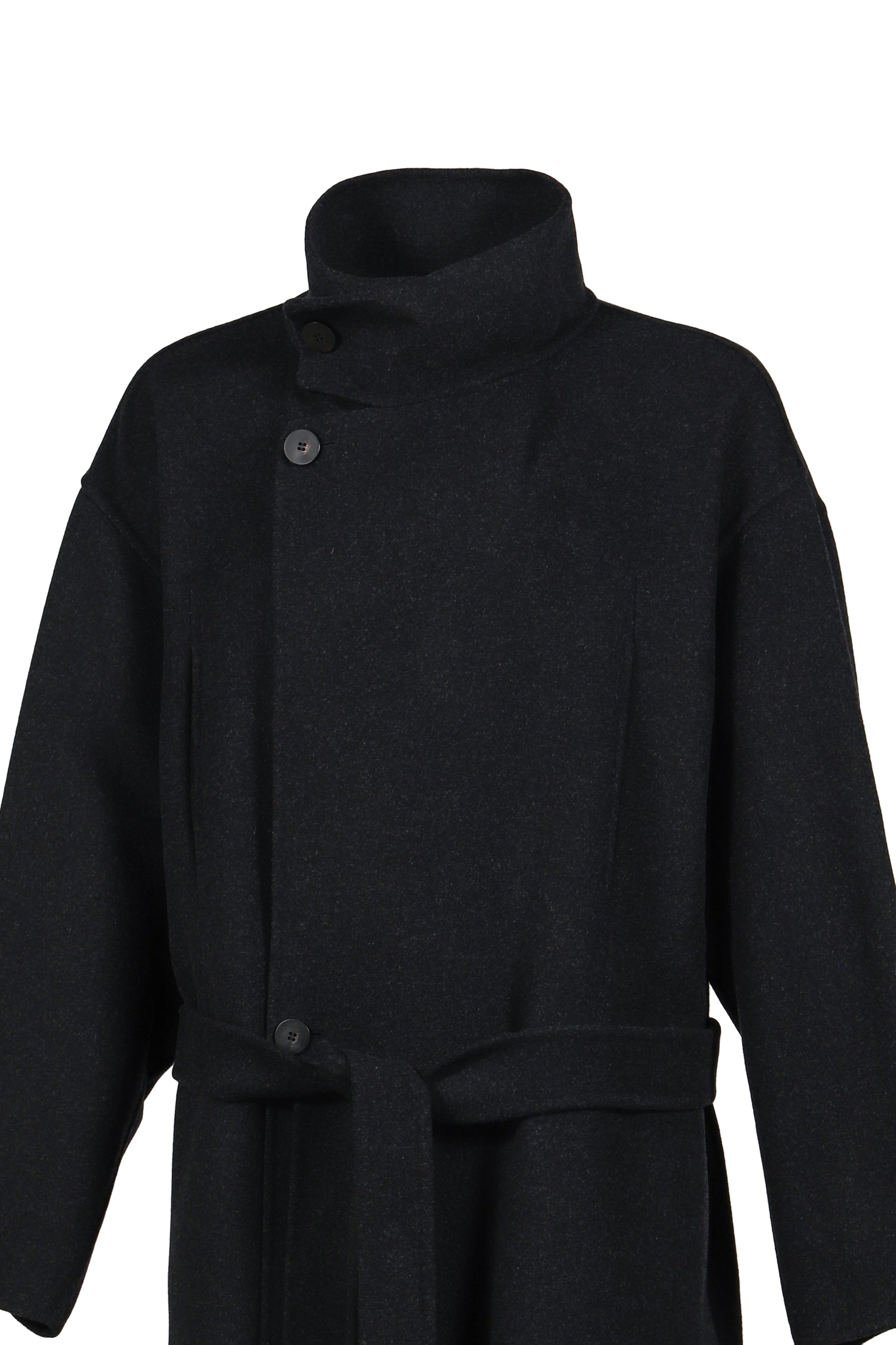 HIGHNECK COAT / CHARCOAL 