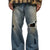REPAIRED WIDE BOOTCUT JEANS / IND