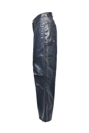 COATING SHINY RIGID DENIM PANTS / IND