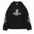 L/S TEE ( DAMEGED ) BOXY FIT / MONOCHROME