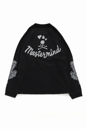 L/S TEE ( DAMEGED ) BOXY FIT / MONOCHROME