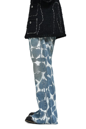 HEART PRINTED DENIM / BLU