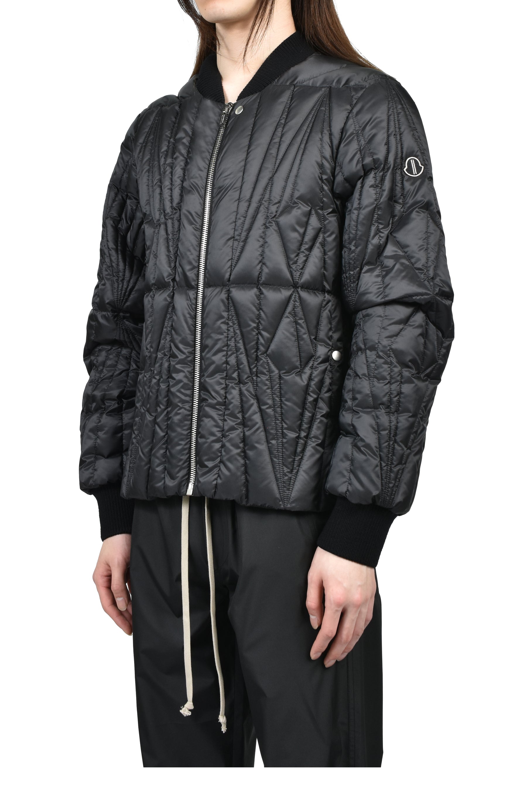 MONCLER + RICK OWENS GEOCAMO FLIGHT JACKET / BLK