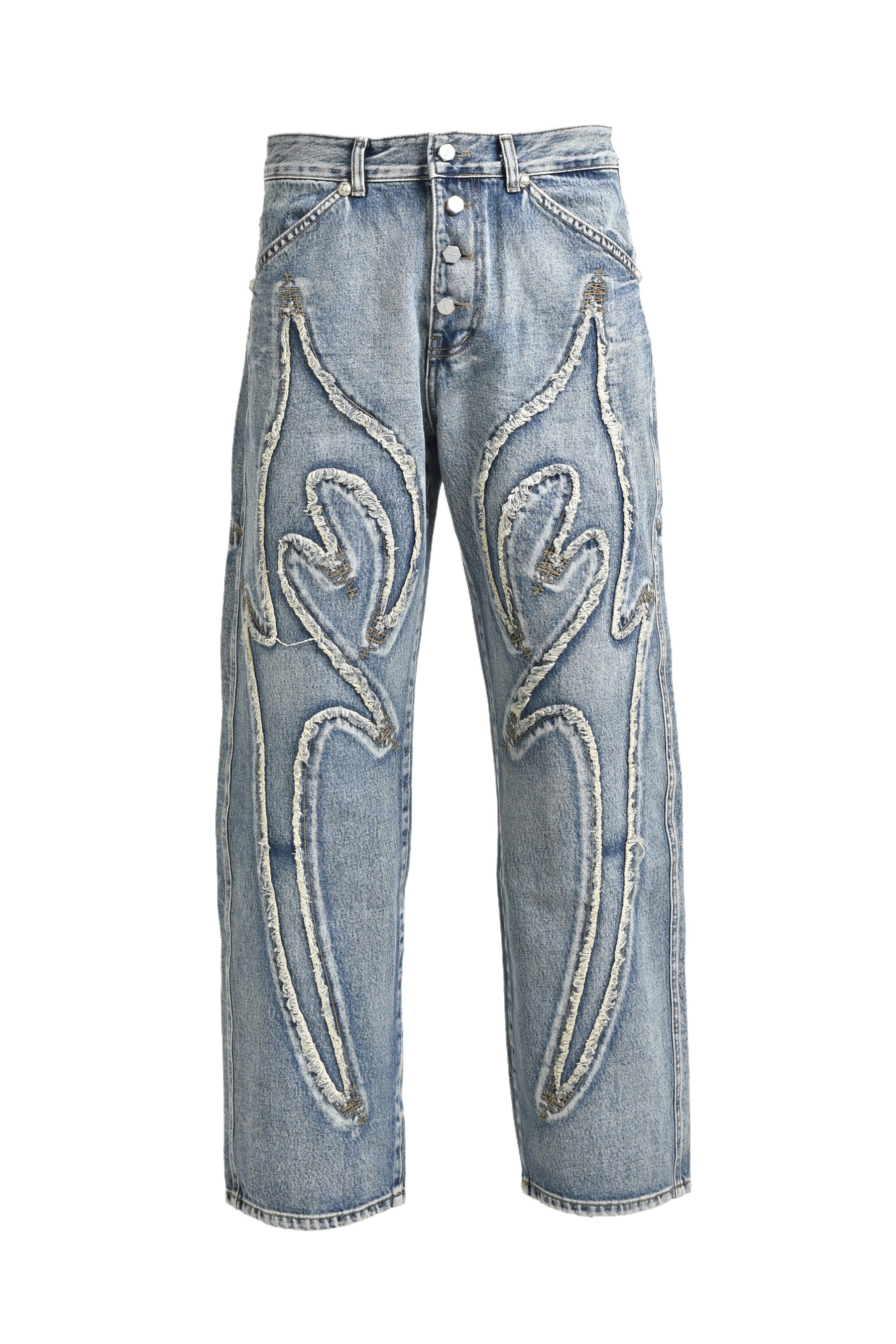 TRIBAL DENIM PANTS / BLU