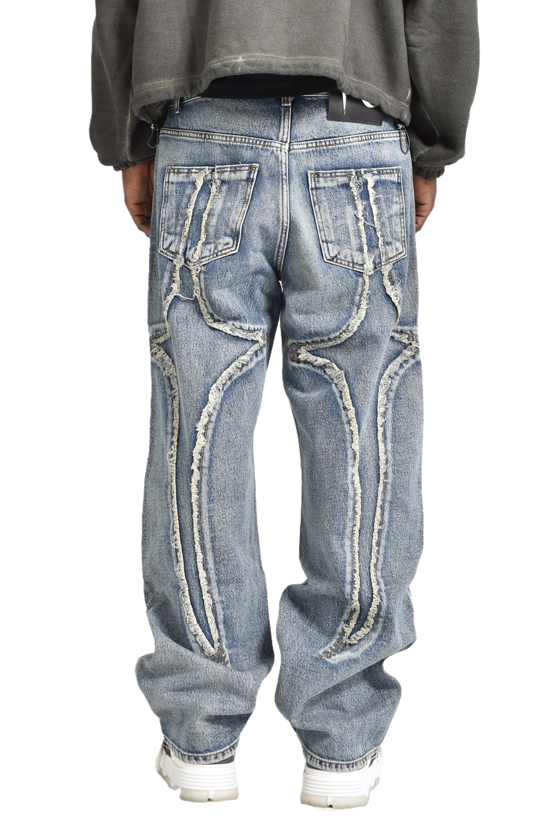 TRIBAL DENIM PANTS / BLU