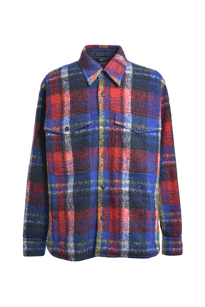 MONCLER WAIER SHIRT JACKET / RED MULTI F74