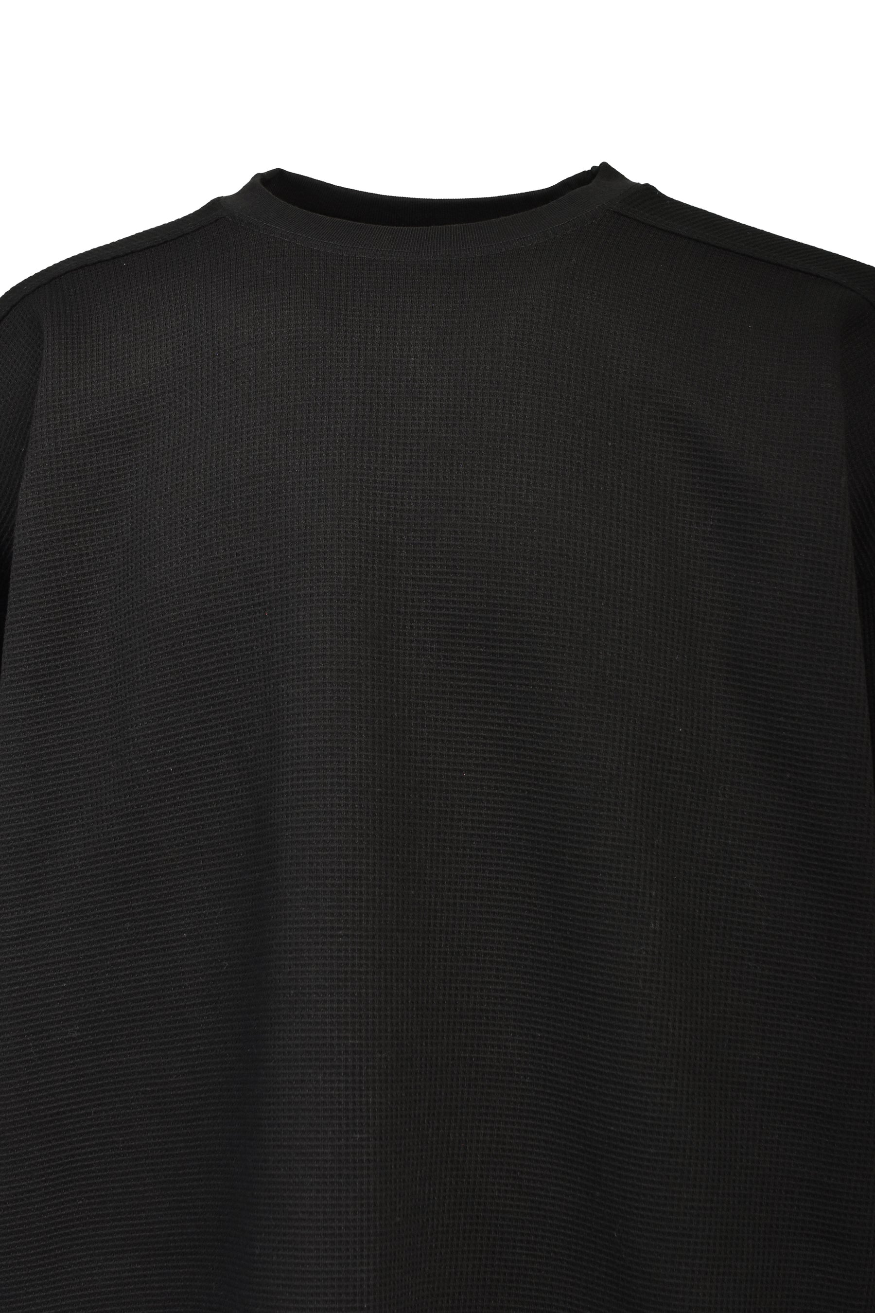 NEW RICH WAFFLE LS TEE TYPE-2 / BLK